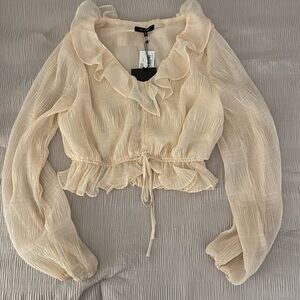 NWT En Saison Cream Blouse